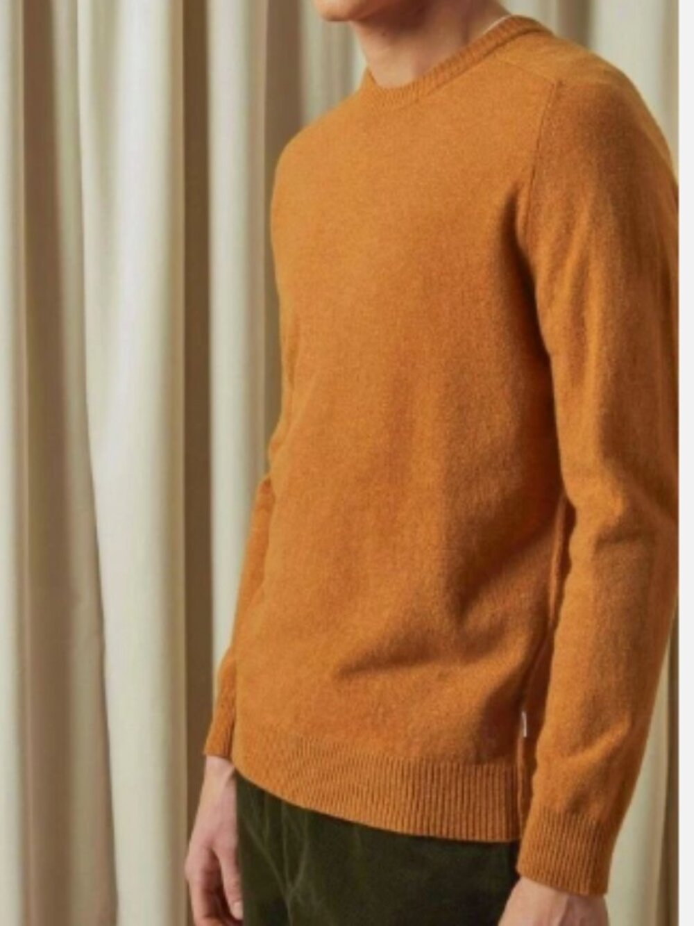 NWOT Men's Nn07 Edward 6333 Wool SLIM FIT Crewneck Sweater $165  size Large